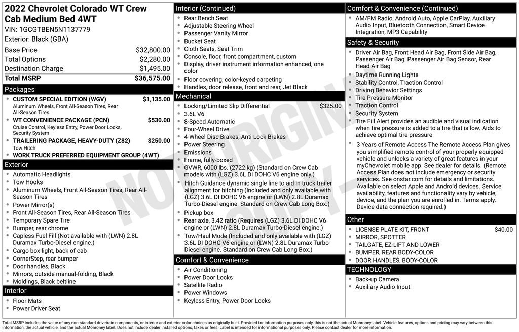 2022 Chevrolet Colorado Work Truck - Photo 6