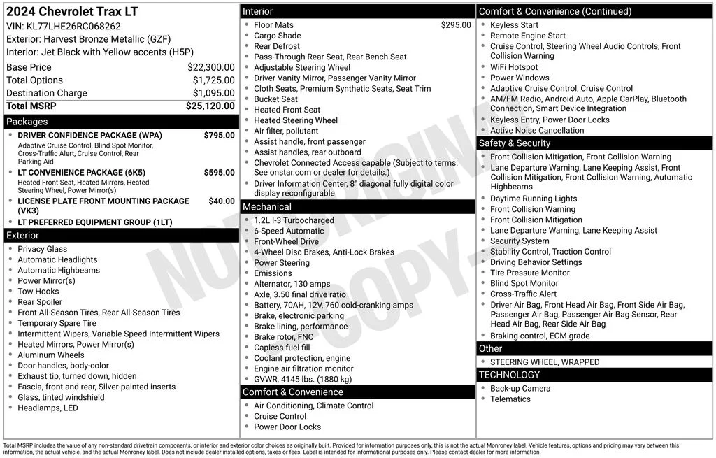 Used 2024 Harvest Bronze Metallic Chevrolet LT image 13