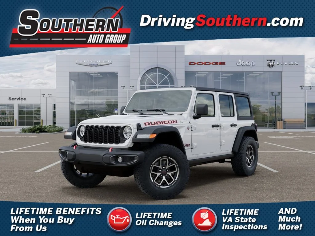 New 2026 Bright White Clear-Coat Exterior Paint Jeep Rubicon image 1