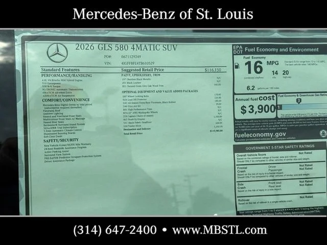New 2026 Obsidian Black Metallic Mercedes-Benz GLS 580 image 7