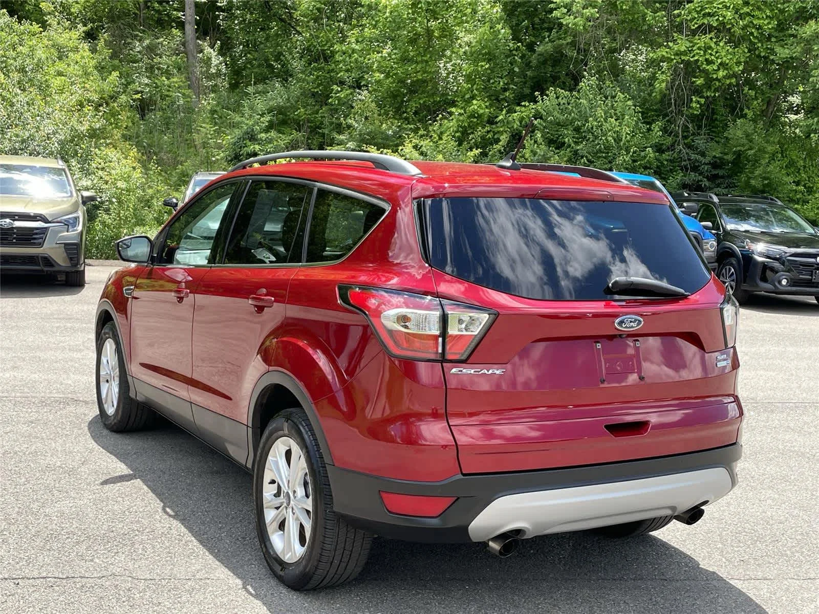Used 2018 Ruby Red Metallic Tinted Clearcoat Ford SEL image 3
