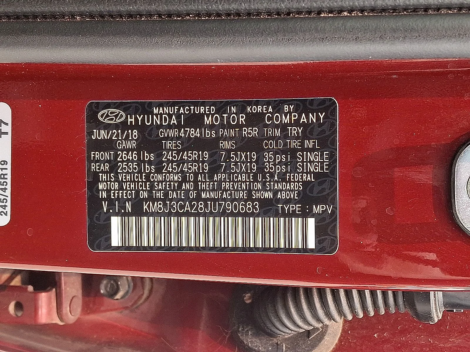 Used 2018 Red Hyundai Limited image 29