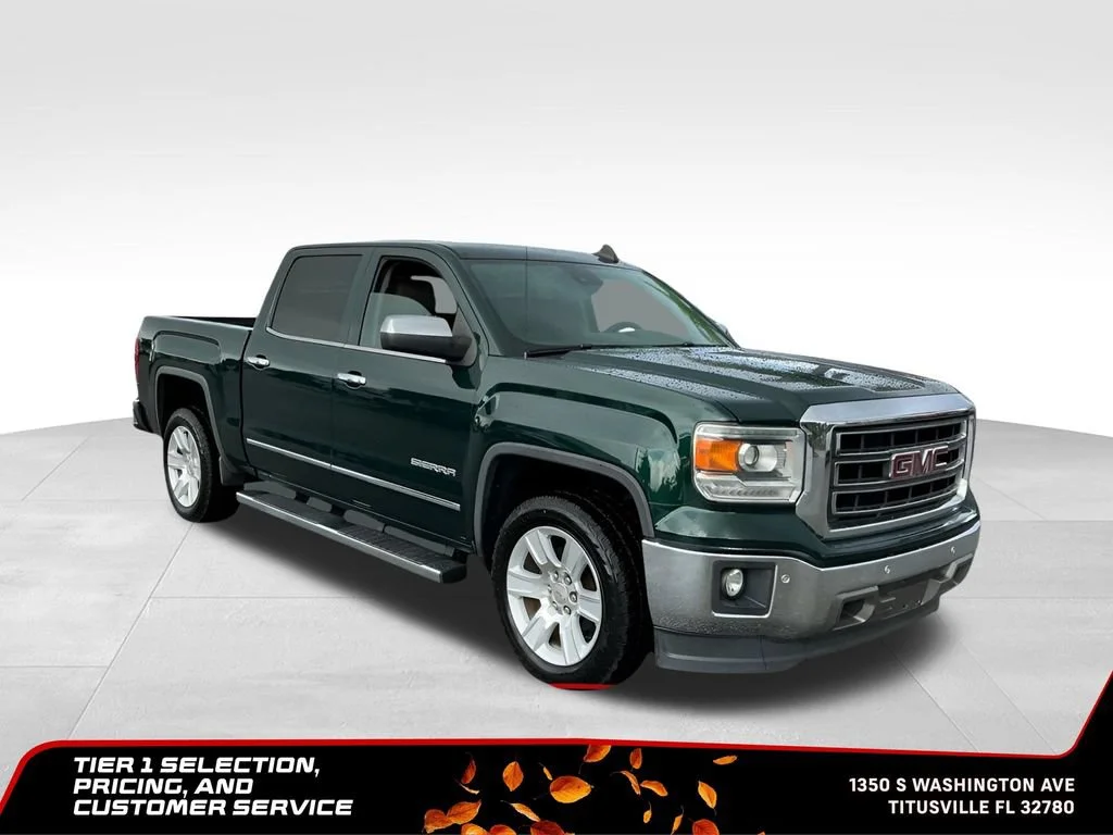 Used 2015 EMERALD GREEN METALLIC GMC SLT image 10