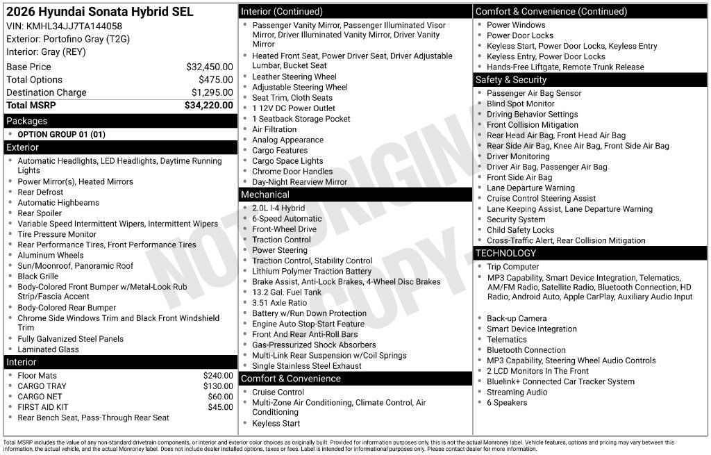 Certified Used 2026 Gray Hyundai SEL image 2