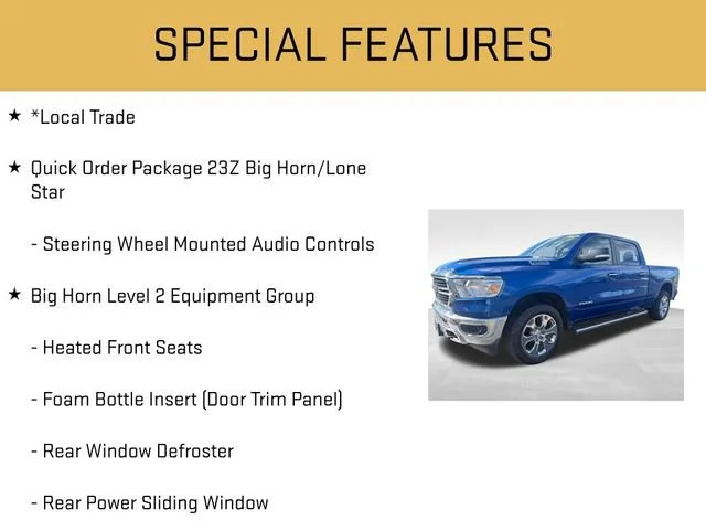 Used 2019 Blue Ram Big Horn/Lone Star Crew Cab 4x4 6