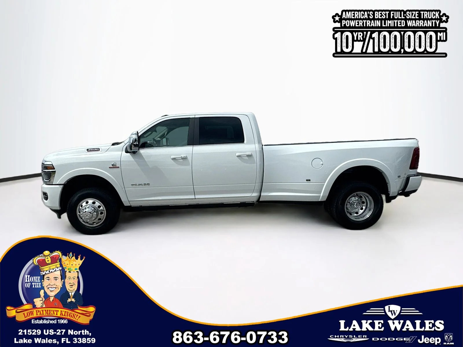 New 2026 Bright White Clear-Coat Exterior Paint RAM Longhorn image 3