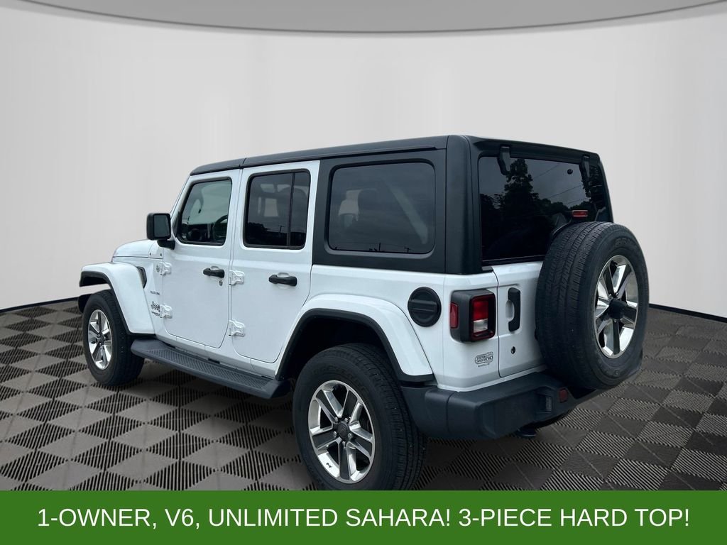 Used 2018 White Jeep Unlimited Sahara image 3