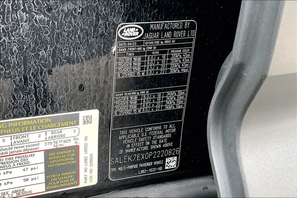 Used 2023 Santorini Black Metallic Land Rover Standard image 36