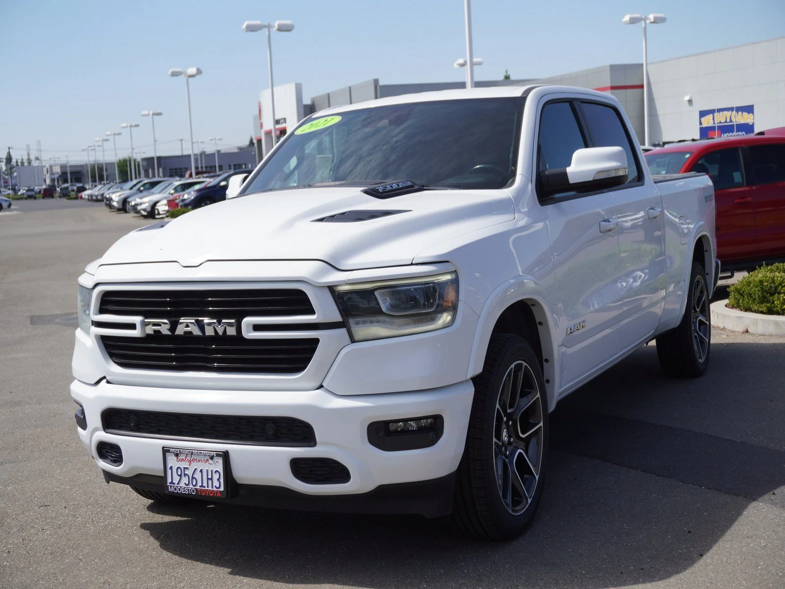 Used 2021 Bright White Clearcoat Ram Laramie image 7