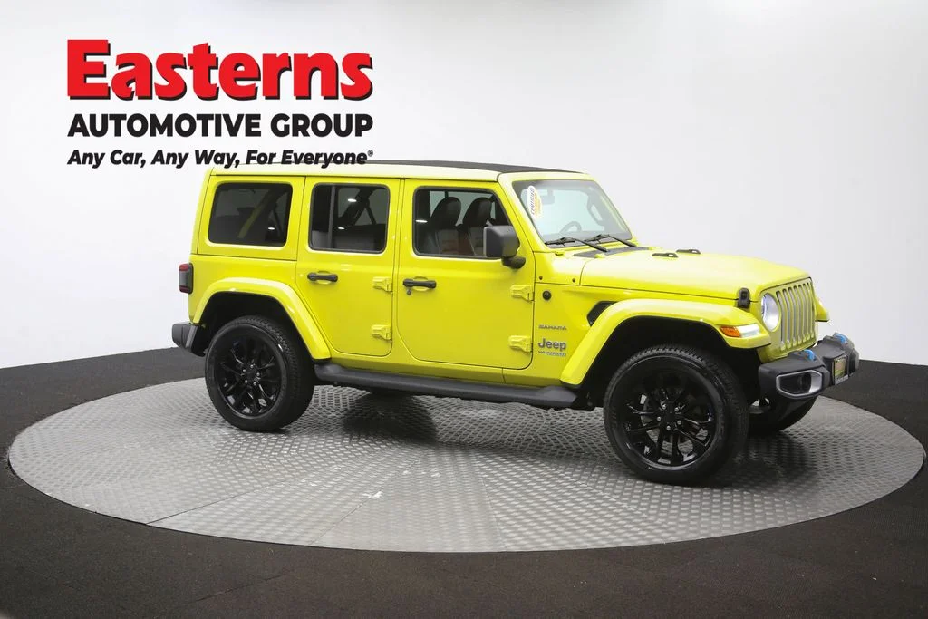 Used 2022 Yellow Jeep Unlimited Sahara 4xe image 48