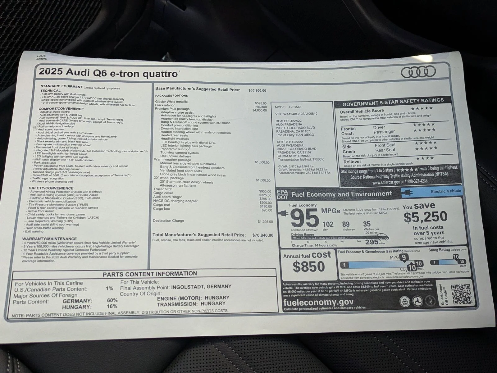 New 2025 White Audi Premium Plus image 18
