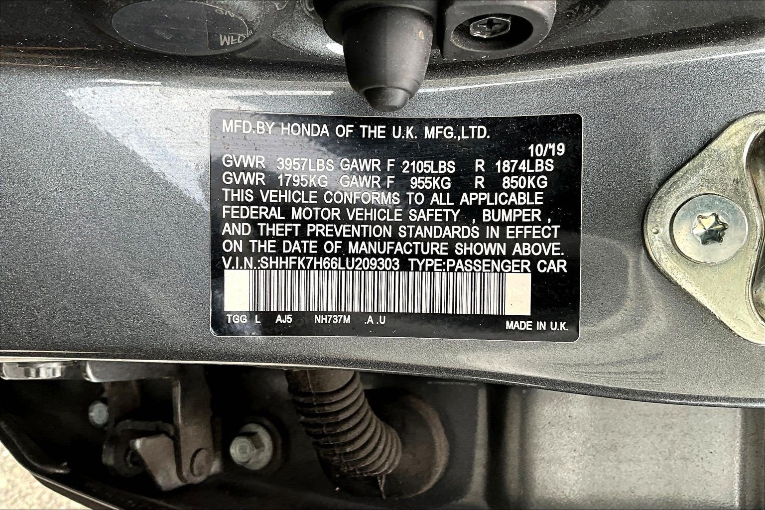 Used 2020 Gray Honda EX image 17