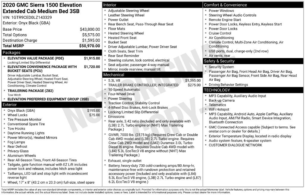 Used 2020 Black GMC Elevation image 17