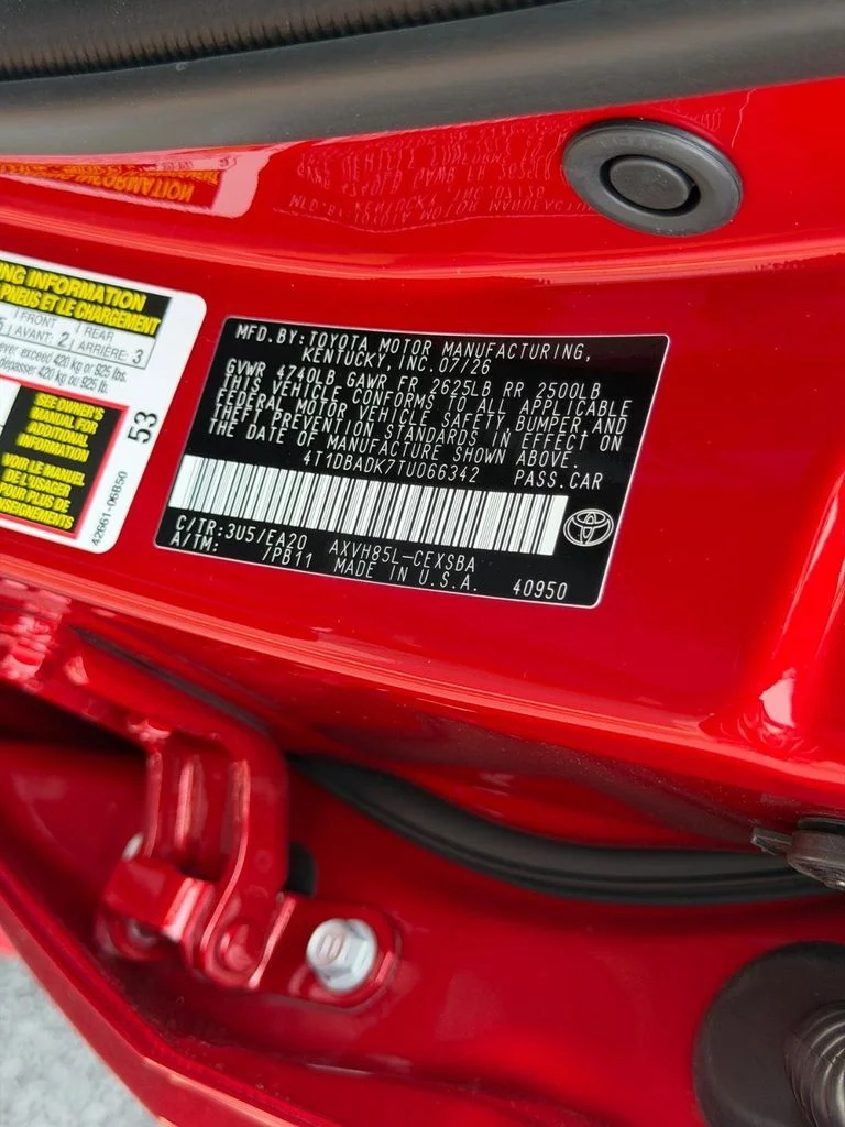 New 2026 Supersonic Red Toyota SE image 25