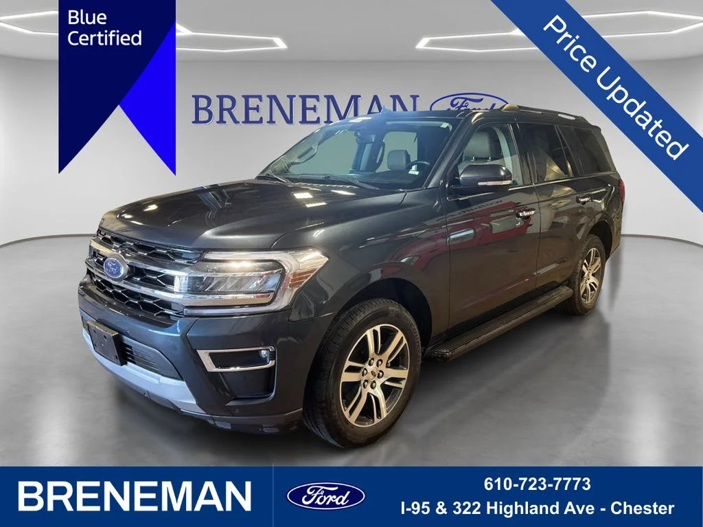 Certified Used 2024 Blue Metallic Ford Limited image 1