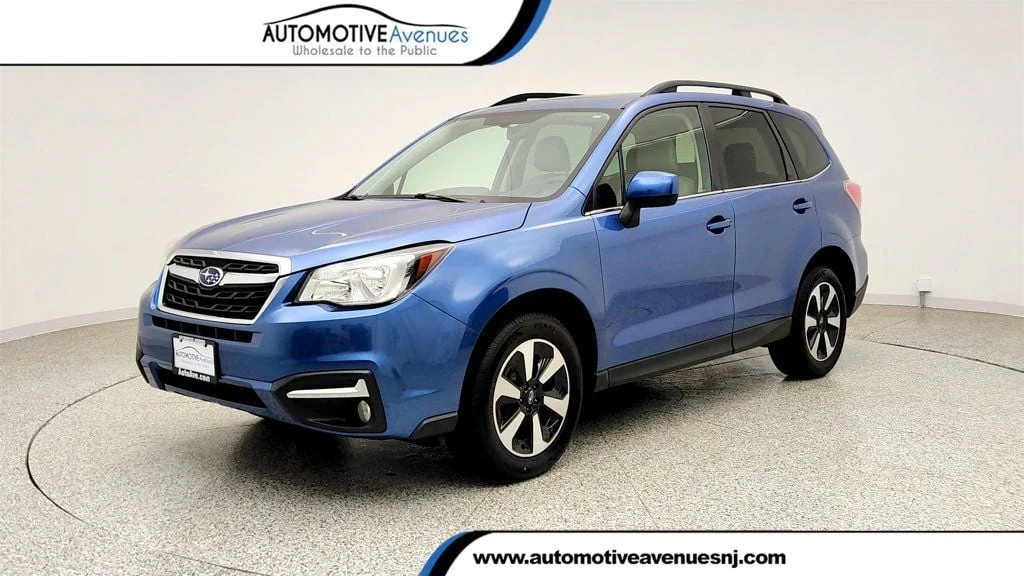 Used 2017 Quartz Blue Pearl Subaru 2.5i Limited CVT w/ Popular Package #2 & Blind Spot Detection image 1