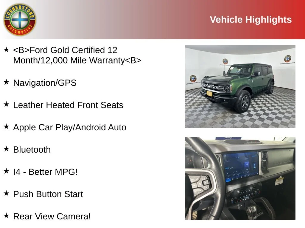Used 2024 Ford Bronco 4-Door Big Bend with VIN 1FMDE7BH5RLB03775 for sale in Elk River, Minnesota