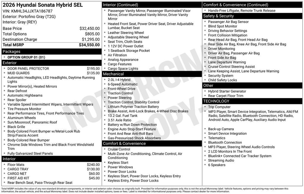 New 2026 Gray Hyundai SEL image 21