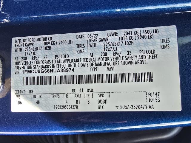 Used 2022 Atlas Blue FORD SE image 32