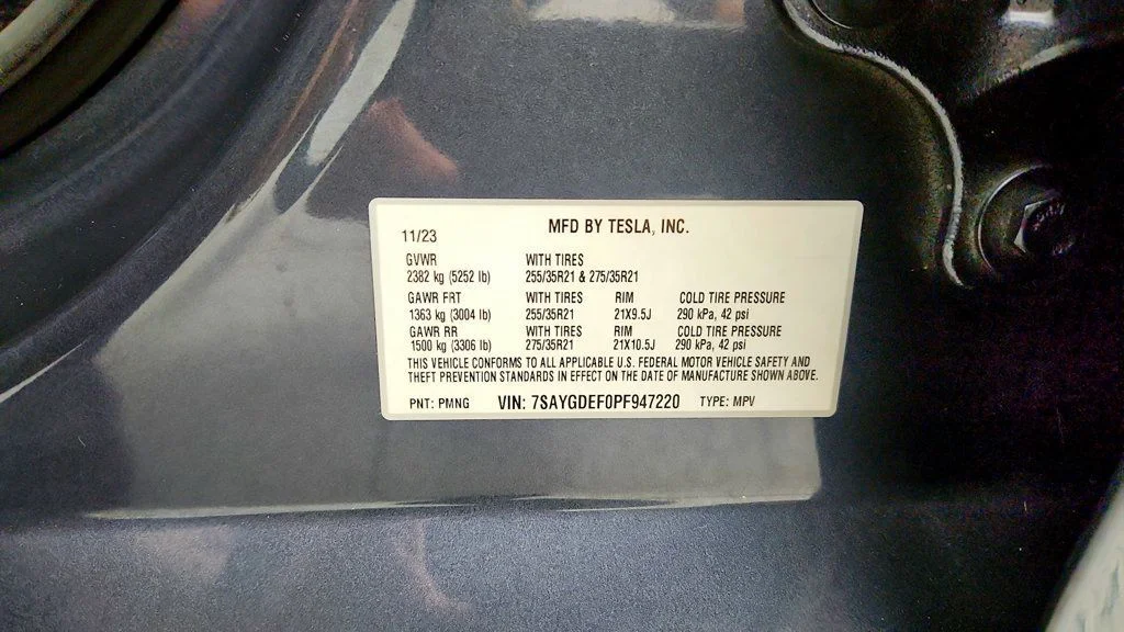 Used 2023 Midnight Silver Metallic Tesla Performance AWD image 30