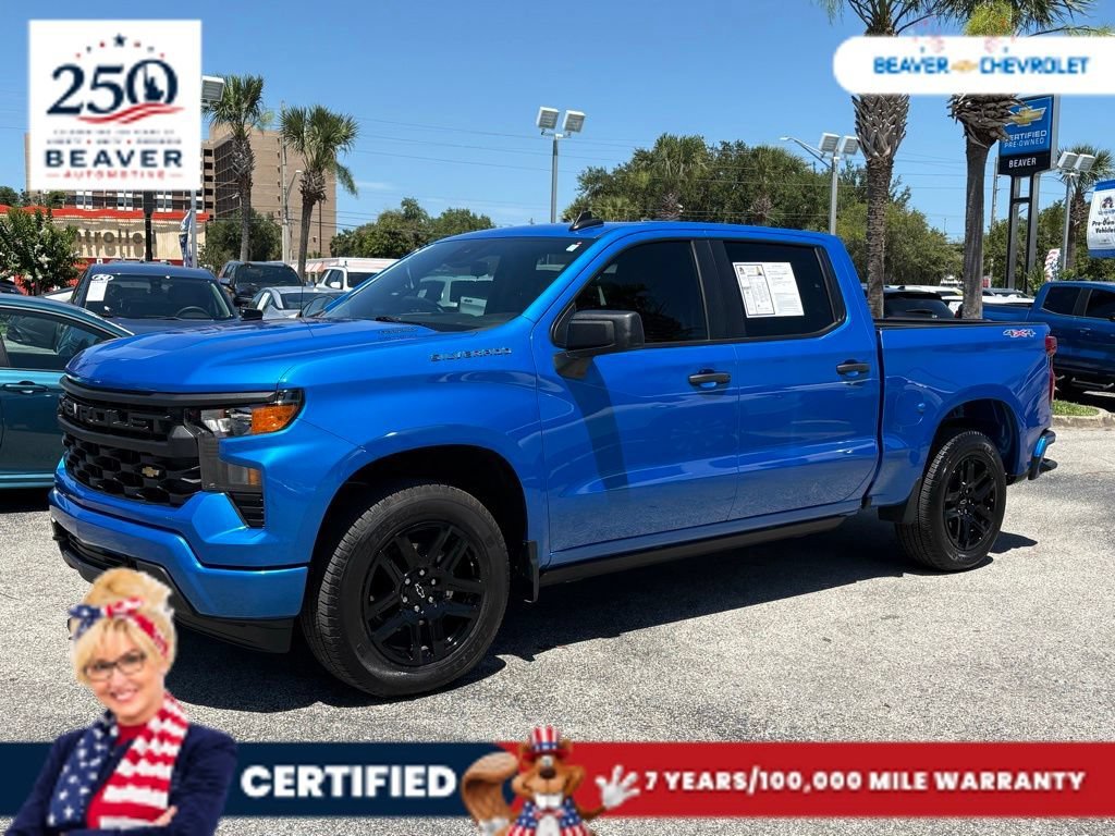 Used 2025 Riptide Blue Metallic Chevrolet Custom image 1