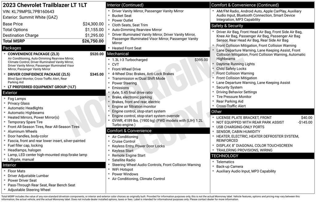 Used 2023 White Chevrolet LT image 28