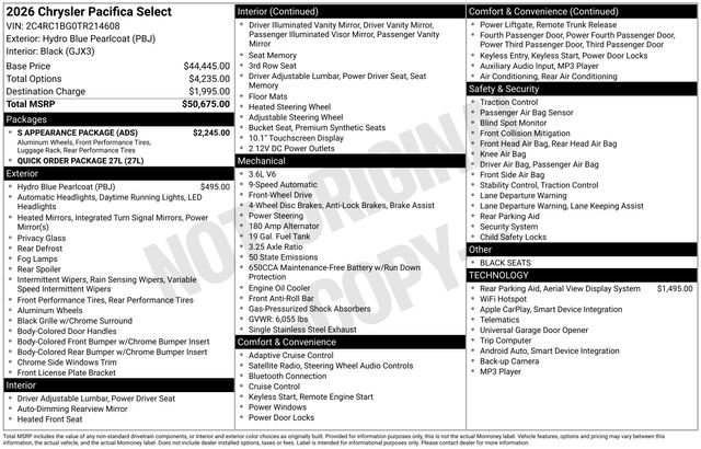 2026 Chrysler Pacifica Select - Photo 46