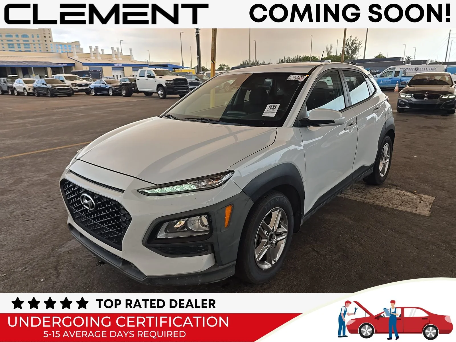 Used 2021 White Hyundai SE image 1