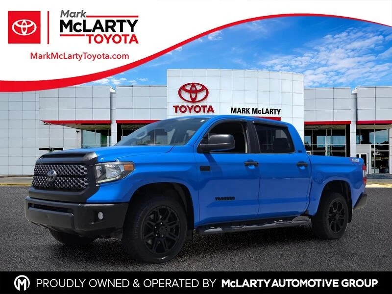 Used 2020 BLUE TOYOTA SR5 CREWMAX 5.5