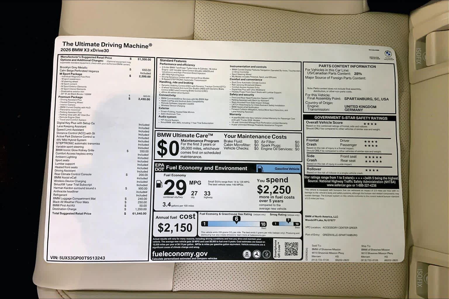 New 2026 Brooklyn Grey Metallic BMW 30 xDrive image 22