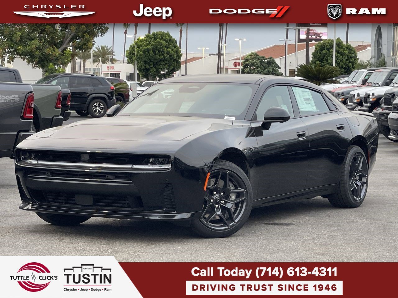 New 2026 Diamond Black Crystal Pearlcoat Dodge R/T Plus image 1