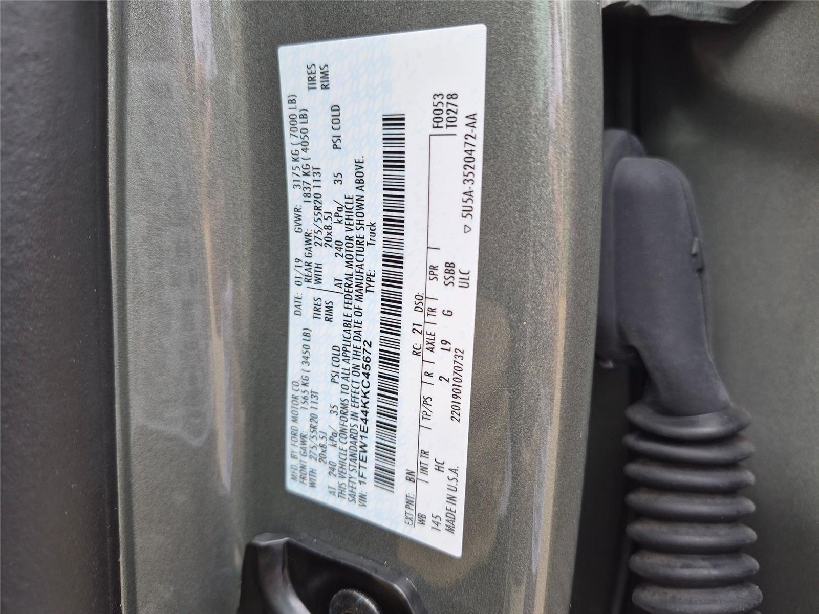 Used 2019 Ingot Silver Metallic Ford LARIAT image 37