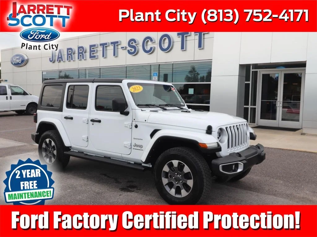 Certified Used 2023 White Jeep Sahara image 1