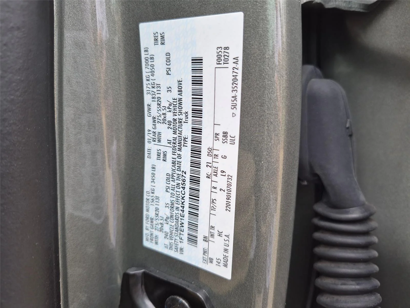 Used 2019 Ingot Silver Metallic Ford LARIAT image 37