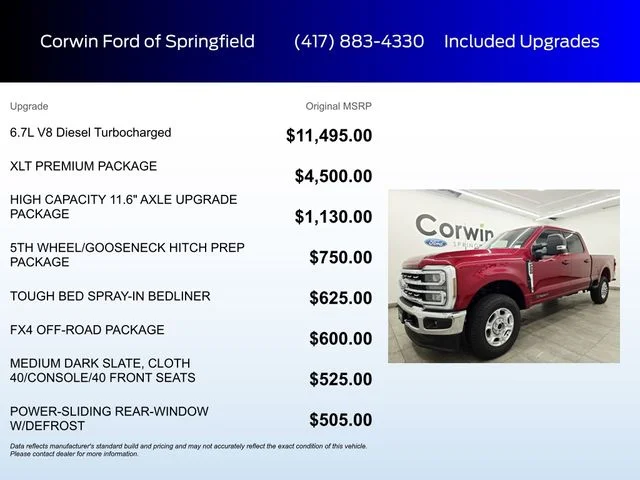 New 2026 Ruby Red Metallic Tinted Clearcoat Ford F-250® XLT image 5