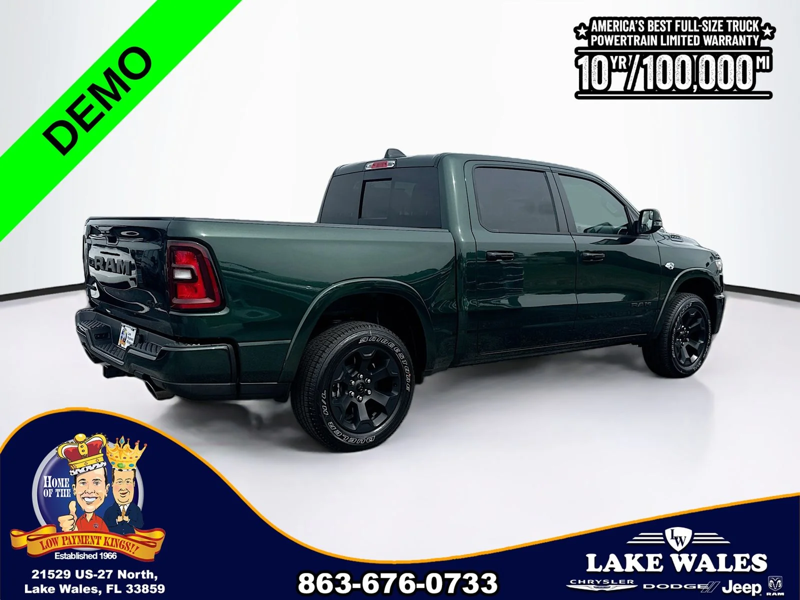 New 2026 Serrano-Green Metallic Exterior Paint RAM BIG HORN image 6