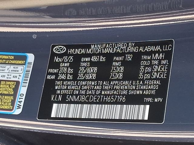 New 2026 Blue Hyundai SEL image 19