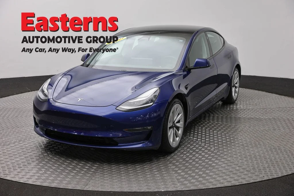 Used 2021 Blue Tesla Long Range image 1