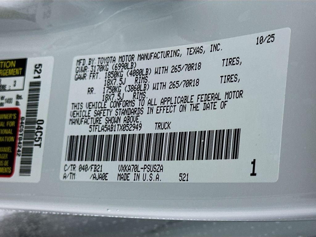 Used 2026 White Toyota SR5 image 32