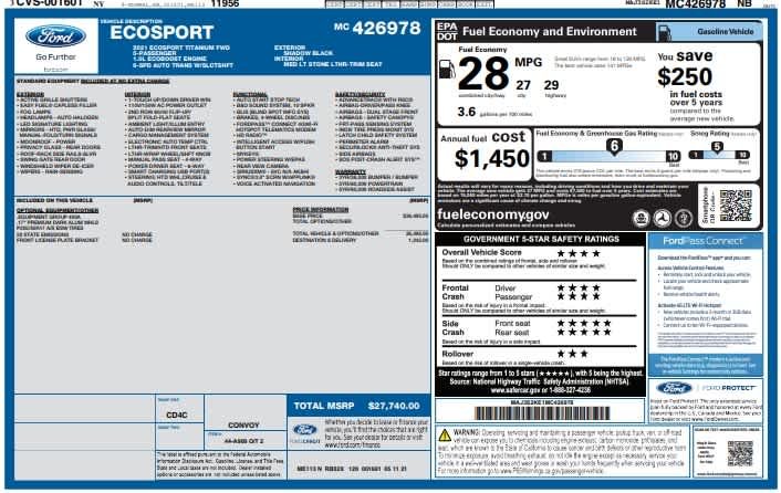 Used 2021 Shadow Black Ford Titanium image 2
