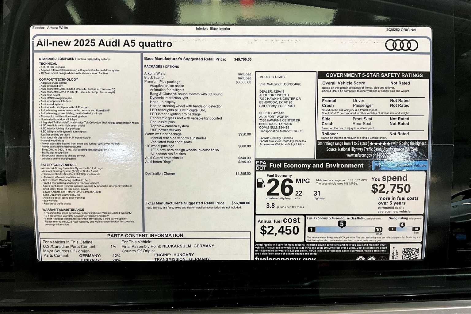 2025 Audi New A5 Premium Plus - Photo 16