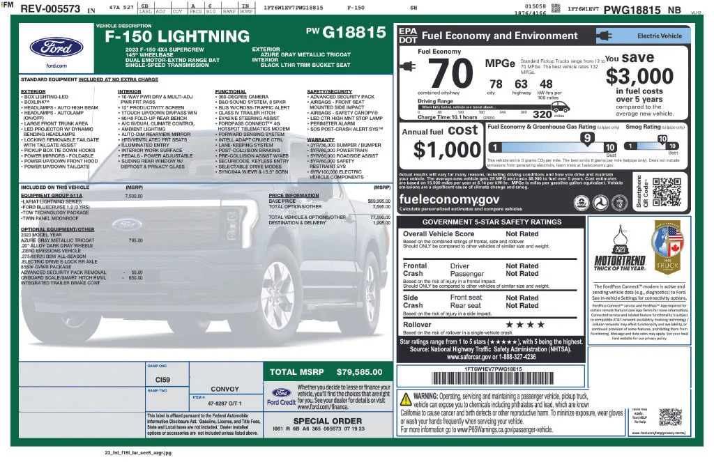 Certified Used 2023 Azure Gray Metallic Ford Lariat image 23
