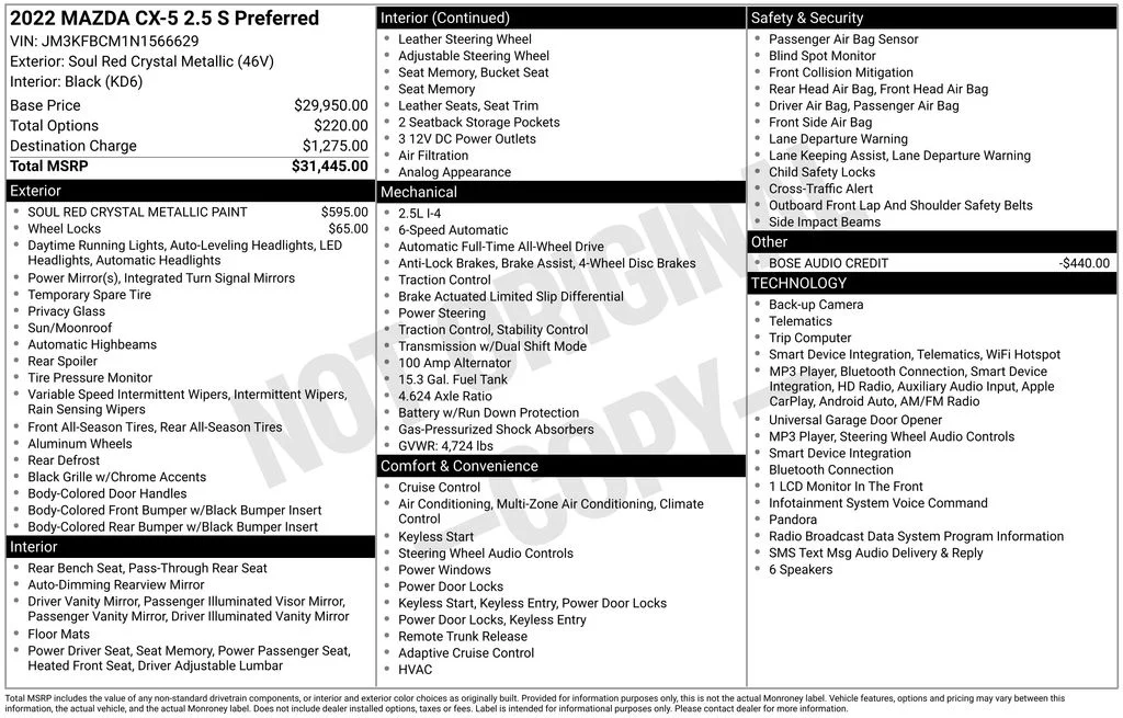 Used 2022 Red Mazda 2.5 S Preferred Package image 3