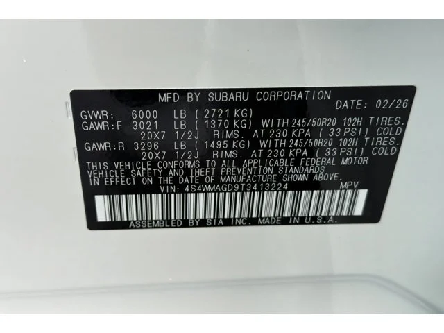 New 2026 CRYSTAL WHITE PEARL Subaru Limited 7-Passenger image 27
