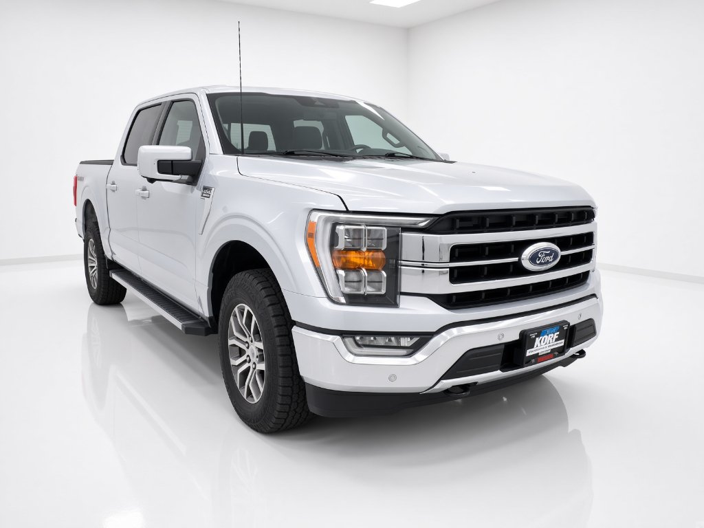 Used 2021 Space White Metallic Ford LARIAT image 2