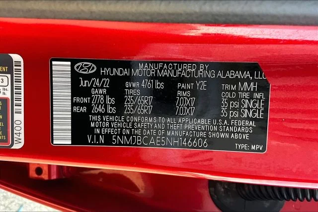 Used 2022 Red Hyundai SEL image 25