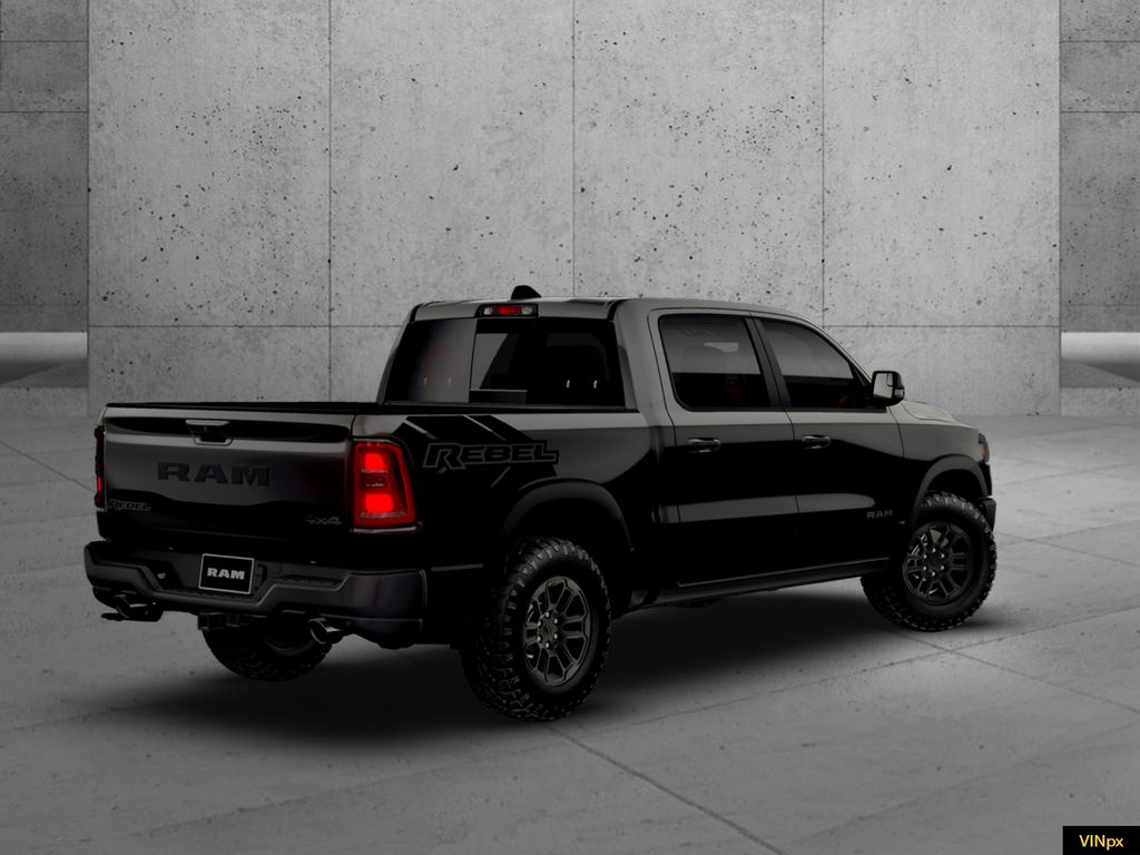 New 2026 Diamond Black Crystal Pearl-Coat Exterior Paint RAM Rebel image 5