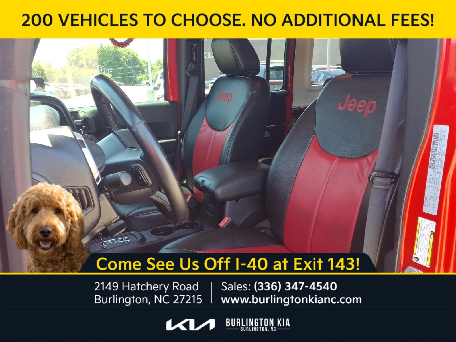 Used 2017 Jeep Wrangler Unlimited Sahara with VIN 1C4BJWEG7HL723286 for sale in Burlington, NC