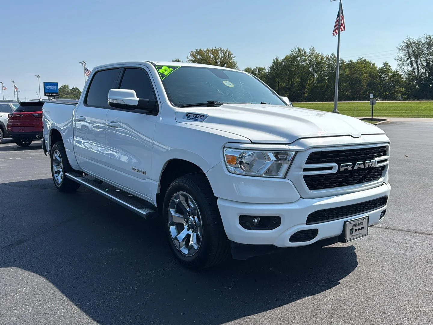 Used 2022 Bright White Clearcoat Ram Big Horn image 2