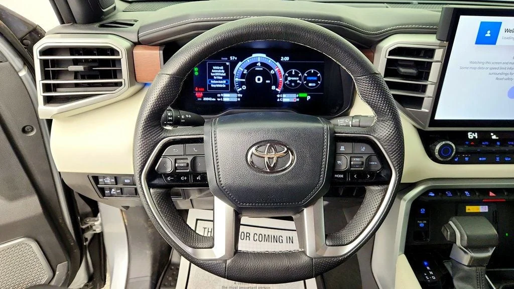 Used 2024 Celestial Silver Metallic Toyota Capstone Hybrid CrewMax 5.5